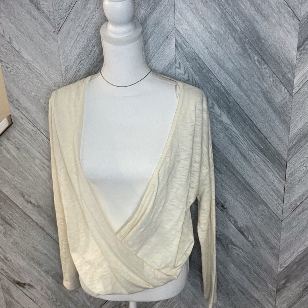 Love Stitch Open Wrap Top